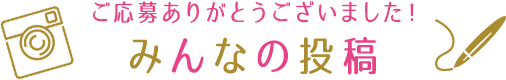 ご応募ありがとうございます!みんなの投稿を見る