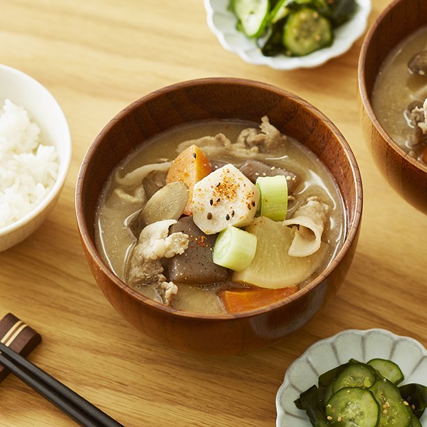 お肉とお野菜ごろっとやわらか 味わい豊かな豚汁