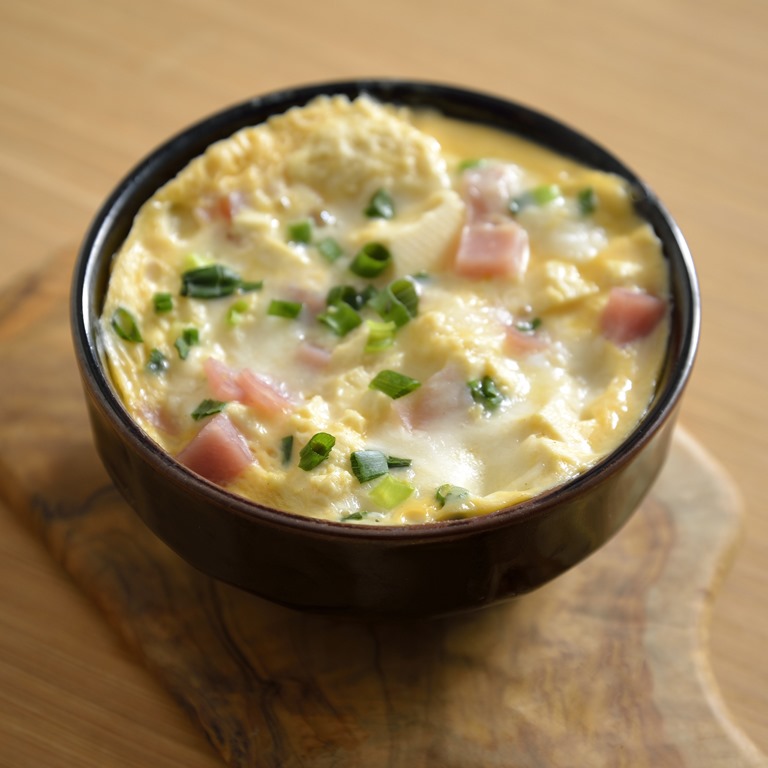 チーズとハムで洋風仕上げの温豆腐 チーズとハムで洋風仕上げの温豆腐