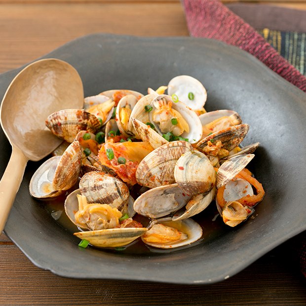 レンジで簡単!あさりのキムチ蒸し レンジで簡単!あさりのキムチ蒸し